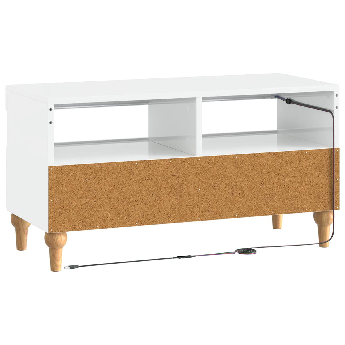LED-TV-Schrank Hochglanz Weiß Holzwerkstoff
