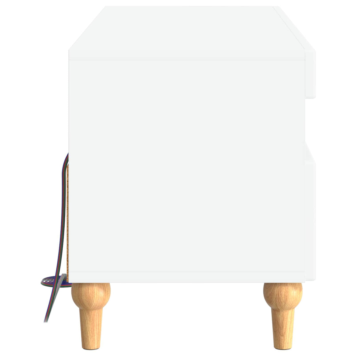 LED-TV-Schrank Hochglanz Weiß Holzwerkstoff