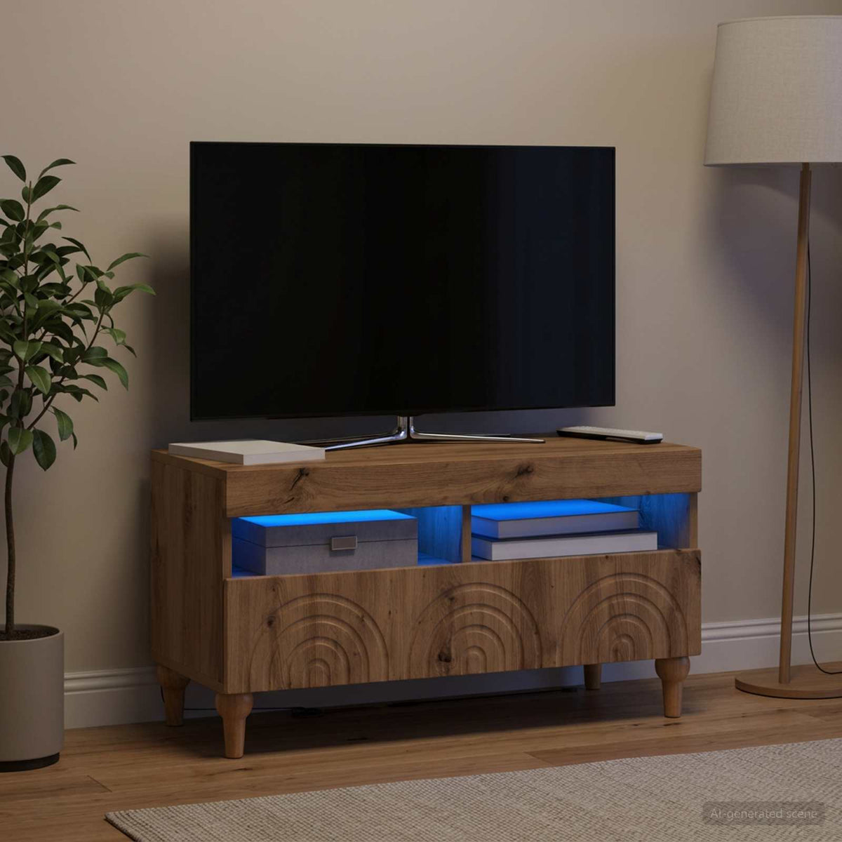 LED-TV-Schrank Artisan-Eiche Holzwerkstoff