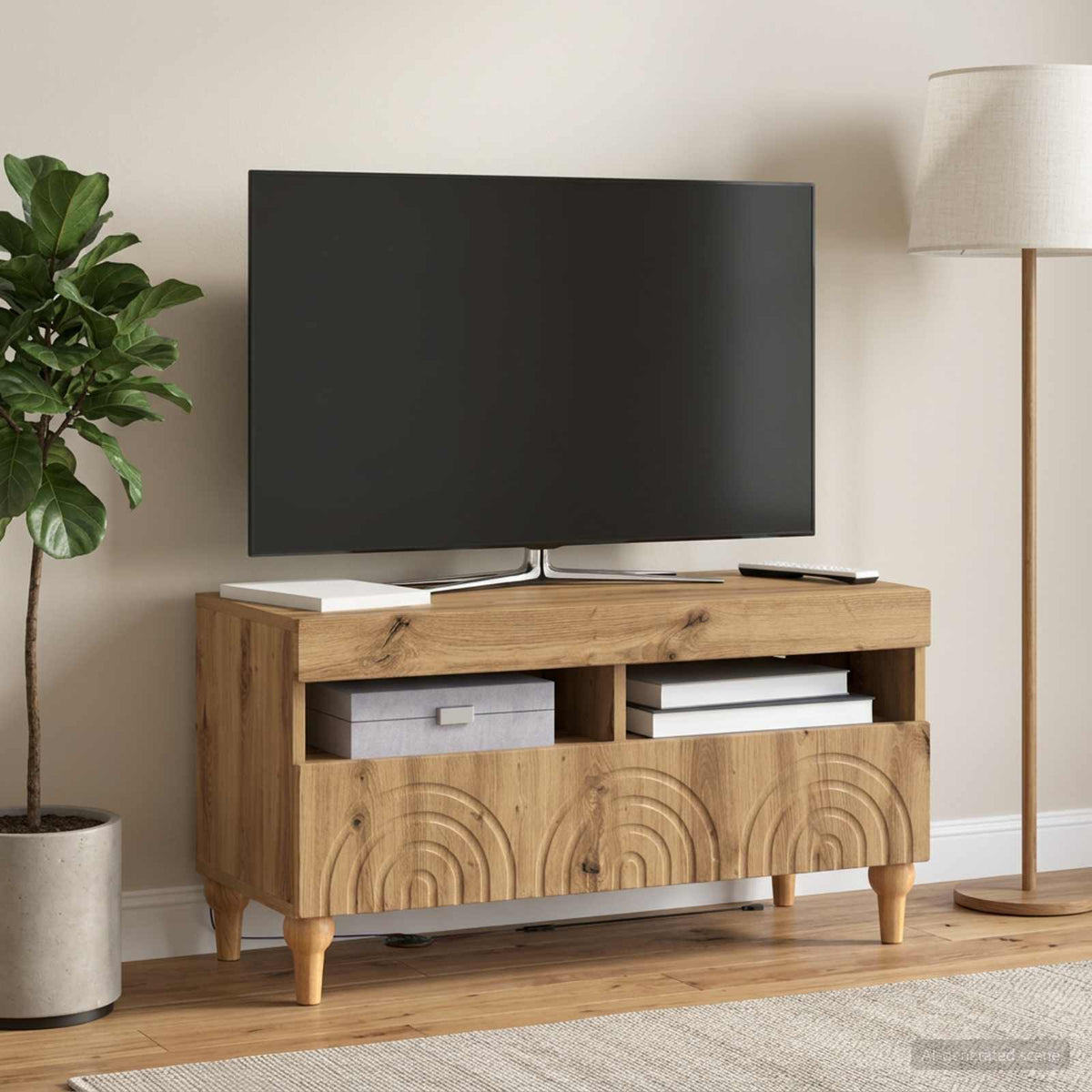 LED-TV-Schrank Artisan-Eiche Holzwerkstoff