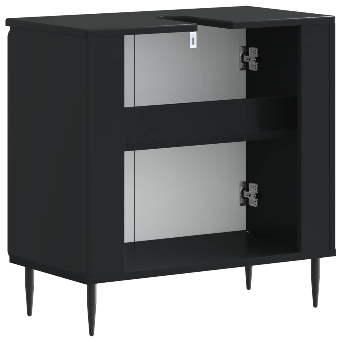 Waschbeckenschrank ZWOLLE Schwarz 59,5 x 31,5 x 59 cm