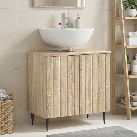 Waschbeckenschrank ZWOLLE Sonoma-Eiche 59,5 x 31,5 x 59 cm