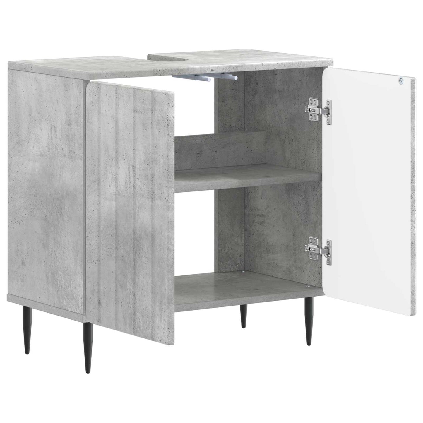 Waschbeckenschrank ZWOLLE Betongrau 59,5 x 31,5 x 59 cm