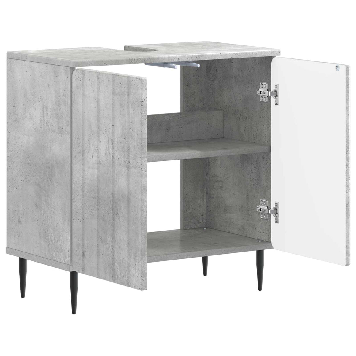 Waschbeckenschrank ZWOLLE Betongrau 59,5 x 31,5 x 59 cm