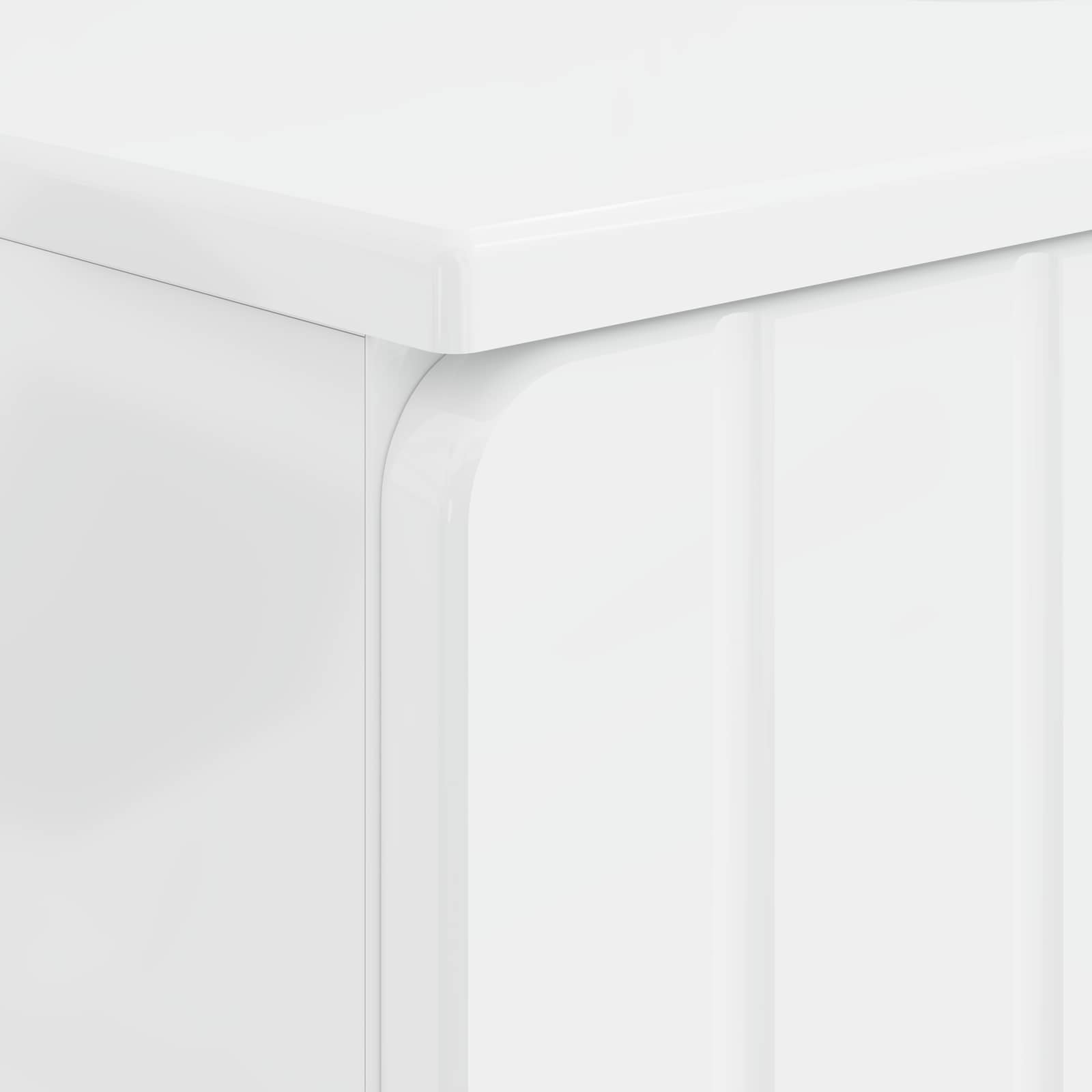 Waschbeckenschrank ZWOLLE Hochglanz Weiß 59,5 x 31,5 x 59 cm