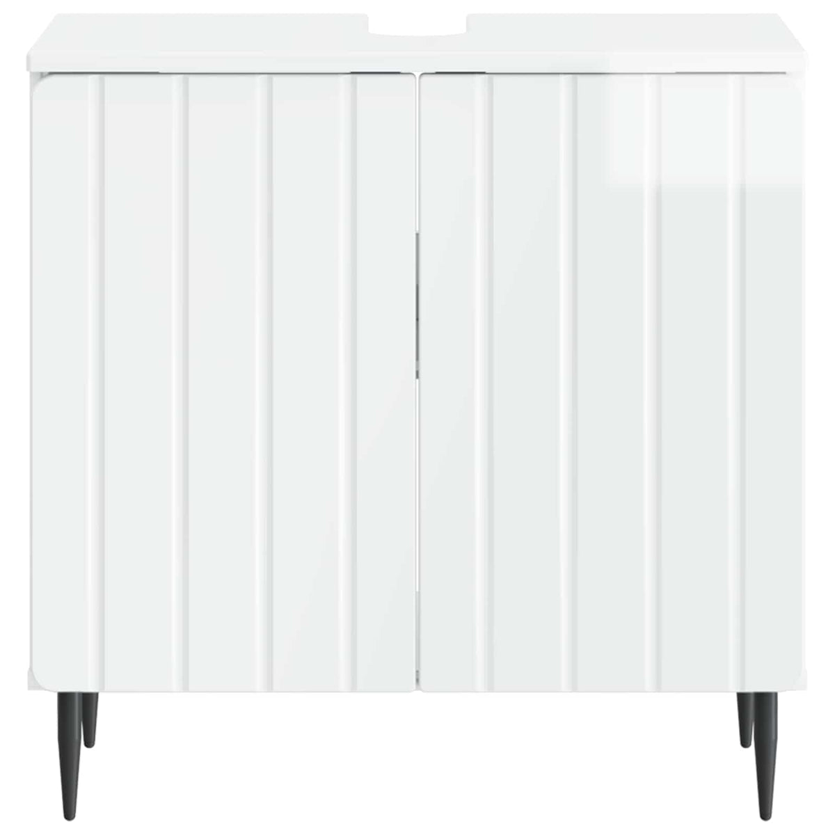 Waschbeckenschrank ZWOLLE Hochglanz Weiß 59,5 x 31,5 x 59 cm