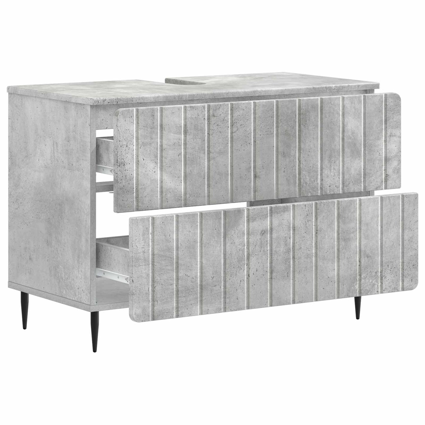 Waschbeckenschrank ZWOLLE Betongrau 82 x 41 x 58,5 cm
