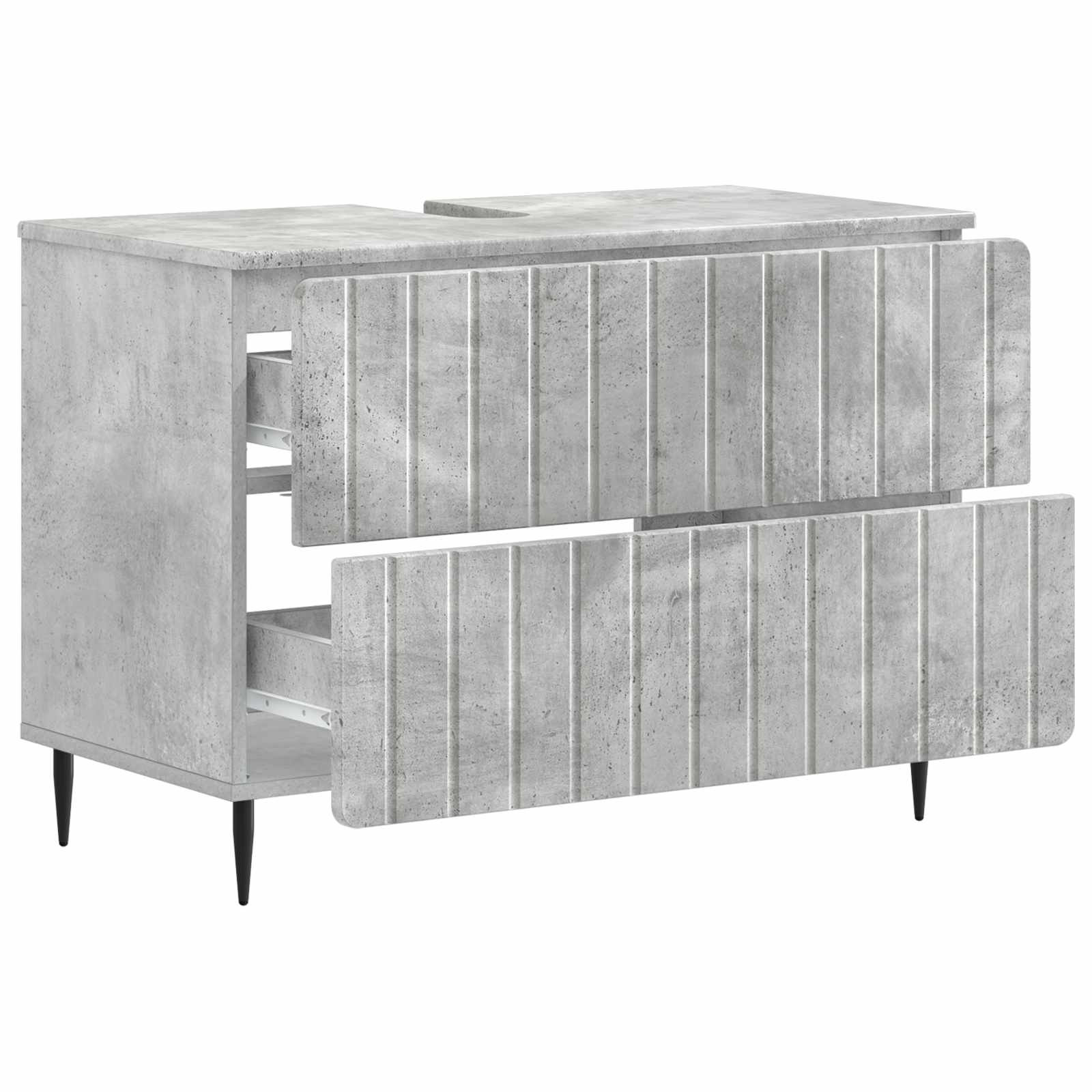 Waschbeckenschrank ZWOLLE Betongrau 82 x 41 x 58,5 cm