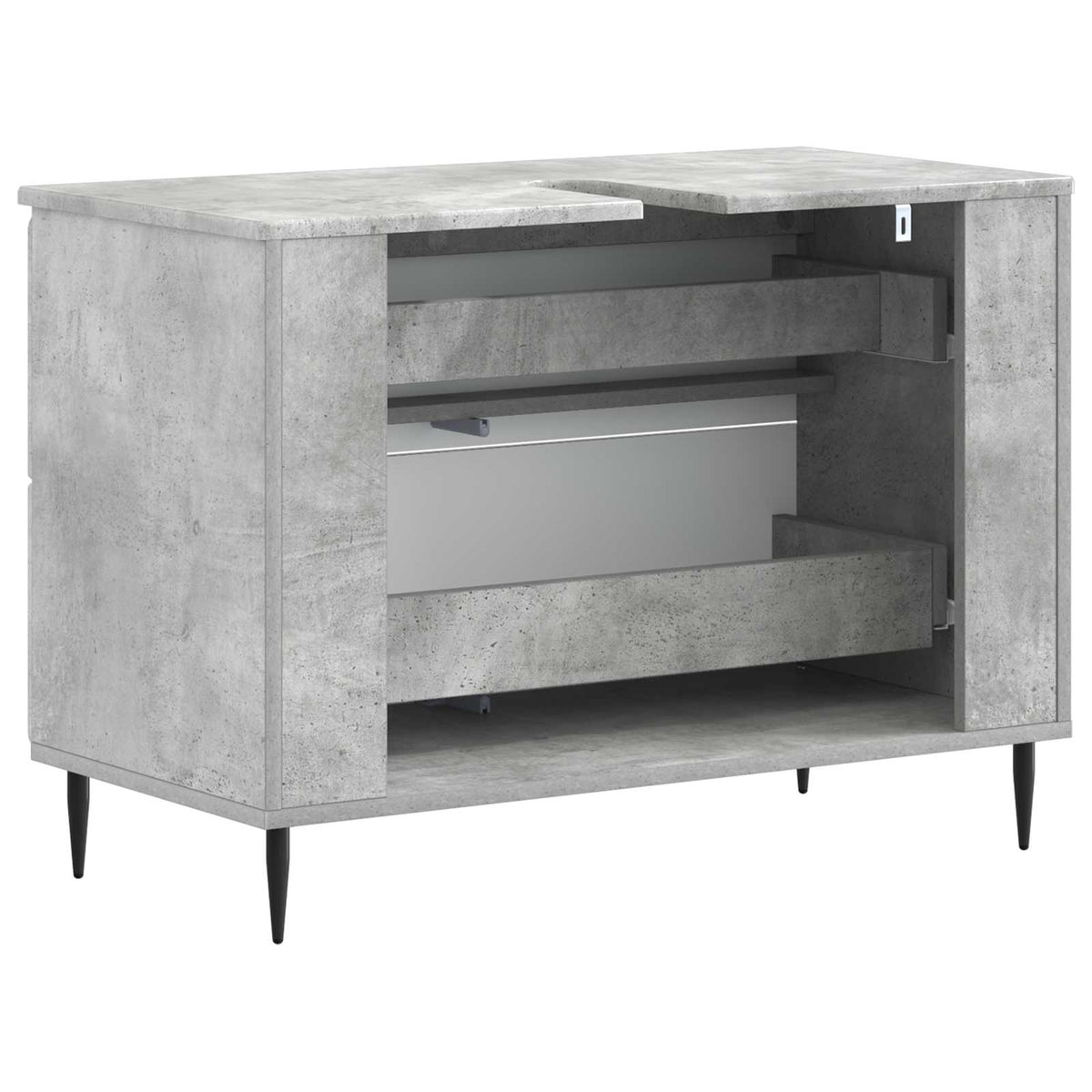 Waschbeckenschrank ZWOLLE Betongrau 82 x 41 x 58,5 cm