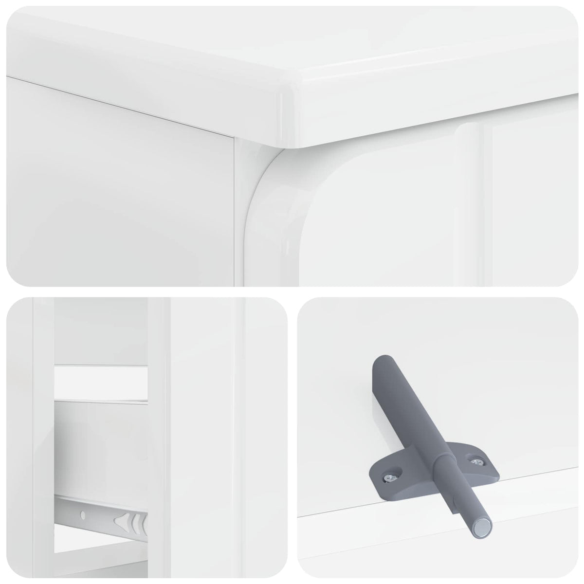 Waschbeckenschrank ZWOLLE Hochglanz Weiß 82 x 41 x 58,5 cm
