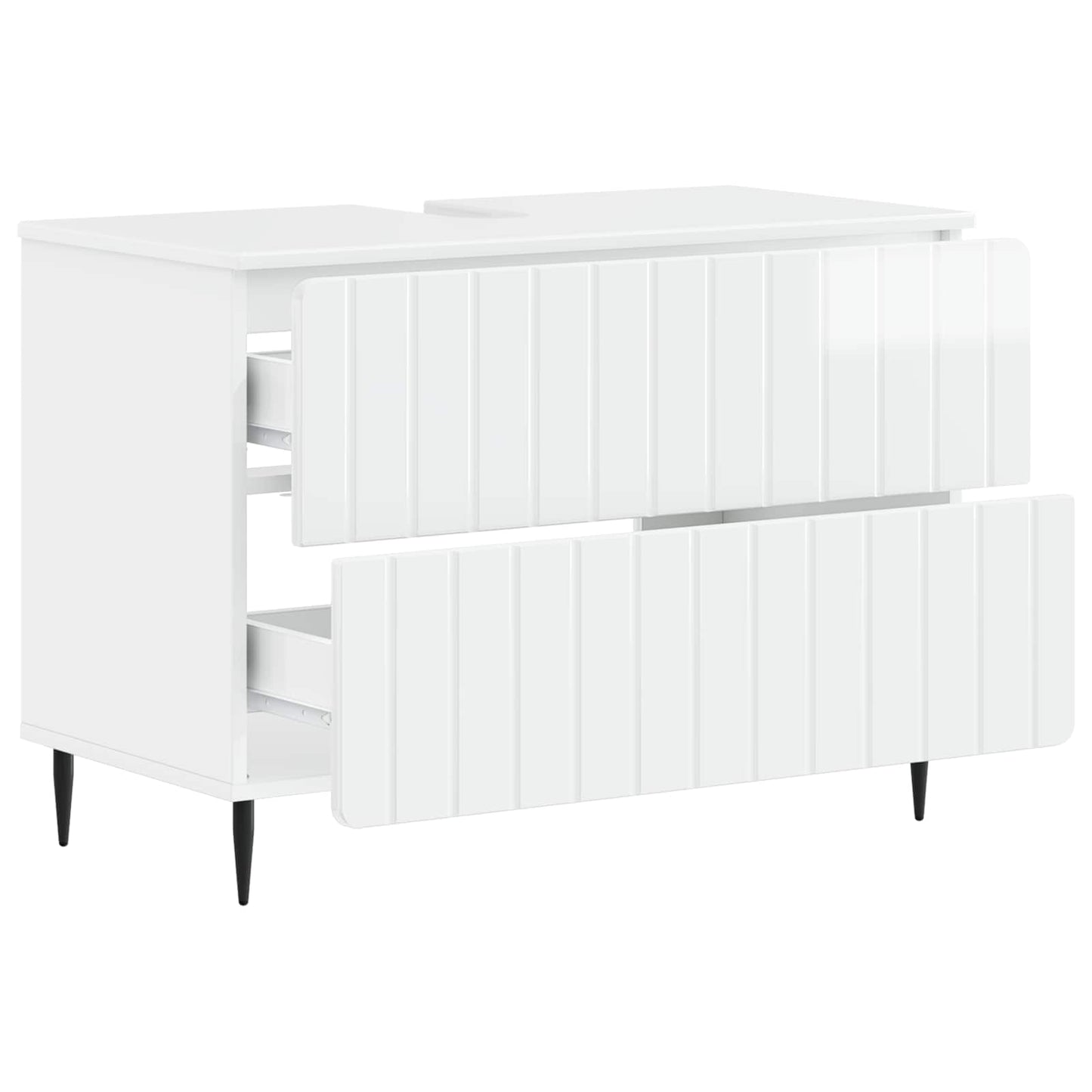 Waschbeckenschrank ZWOLLE Hochglanz Weiß 82 x 41 x 58,5 cm