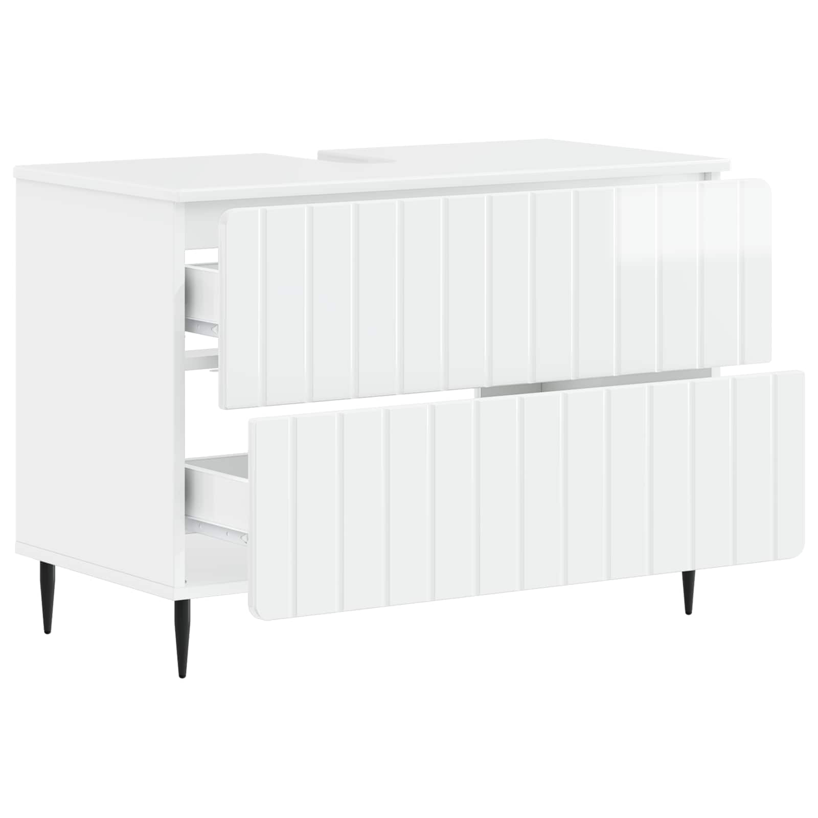 Waschbeckenschrank ZWOLLE Hochglanz Weiß 82 x 41 x 58,5 cm