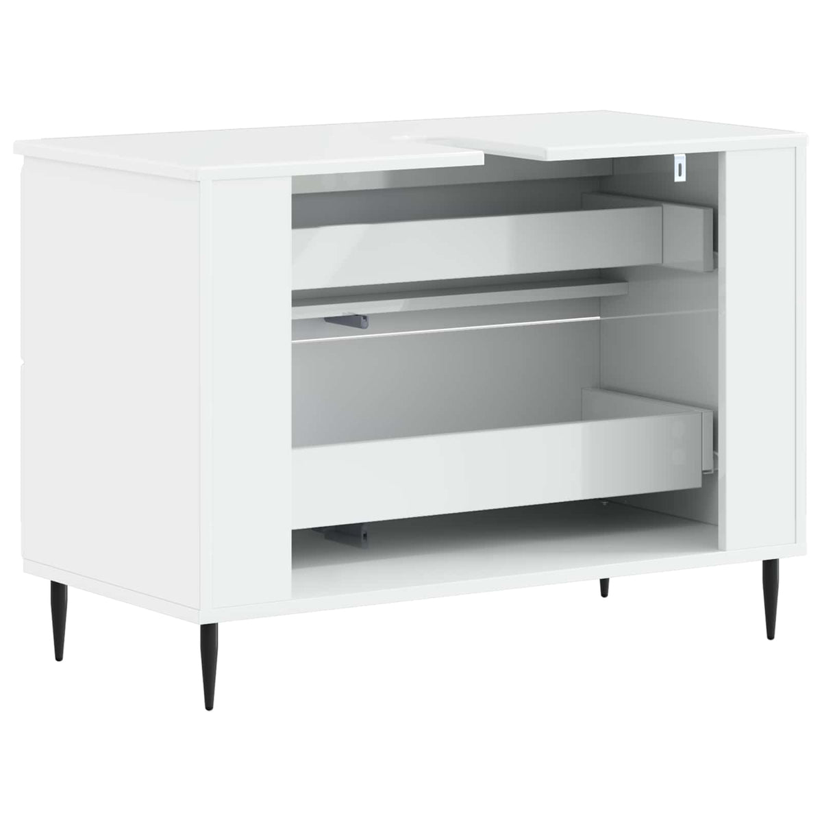 Waschbeckenschrank ZWOLLE Hochglanz Weiß 82 x 41 x 58,5 cm