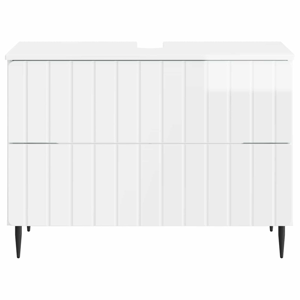 Waschbeckenschrank ZWOLLE Hochglanz Weiß 82 x 41 x 58,5 cm