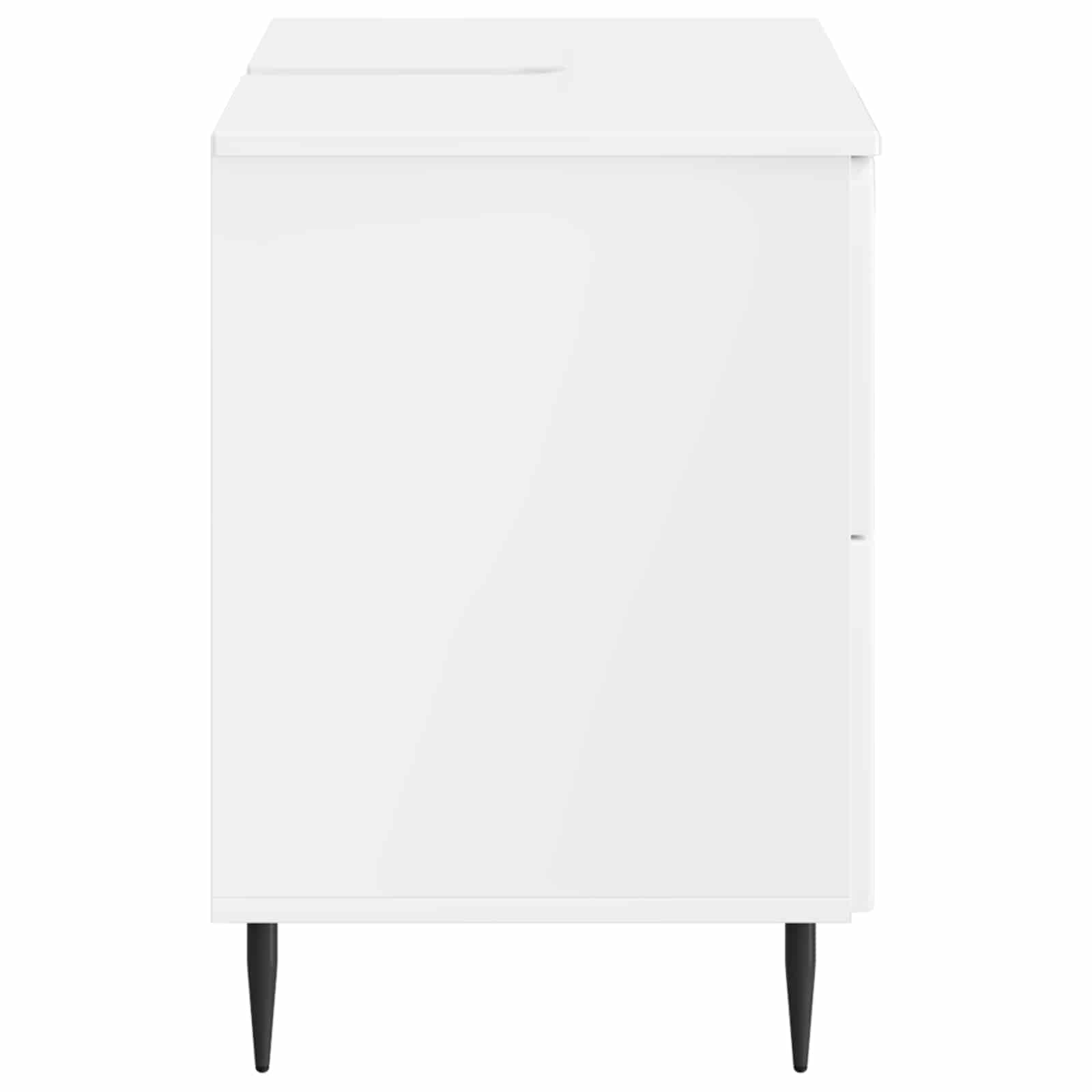 Waschbeckenschrank ZWOLLE Hochglanz Weiß 82 x 41 x 58,5 cm