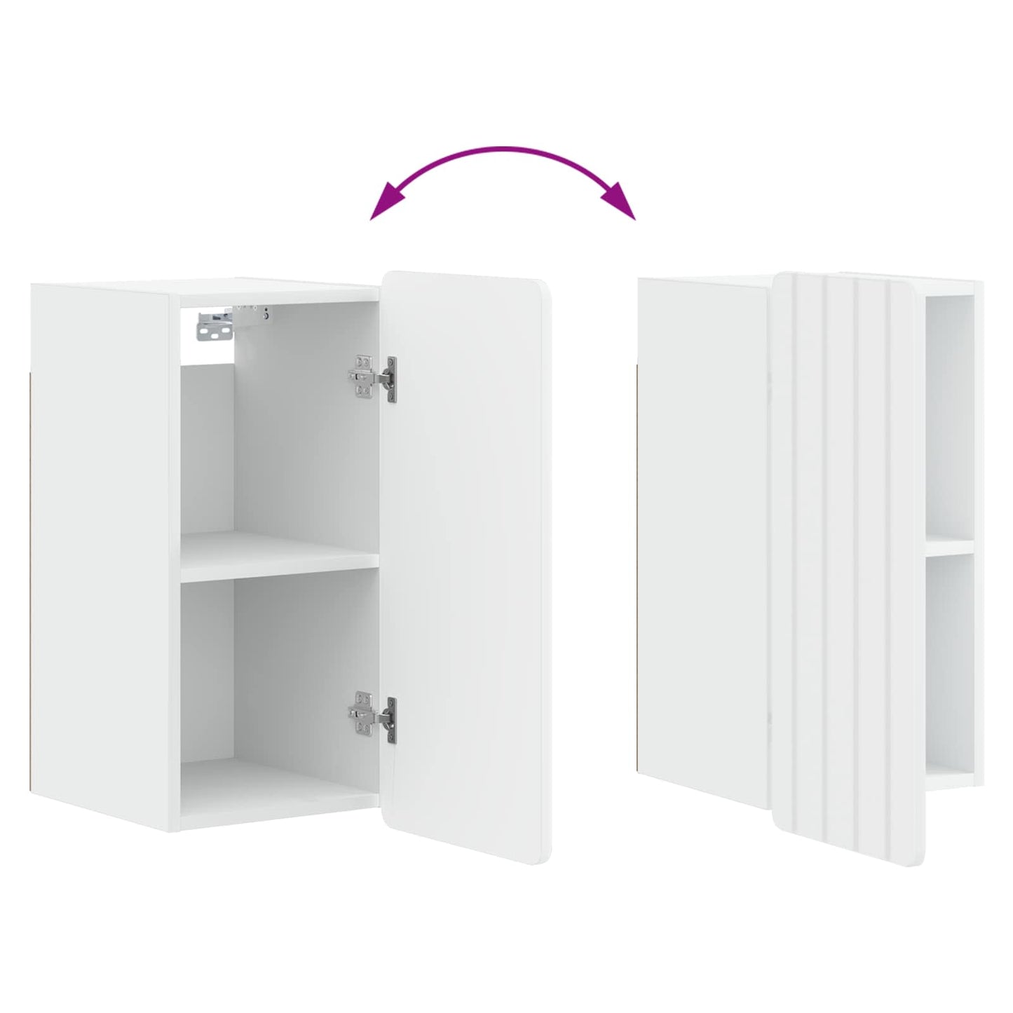 Badezimmer-Wandschrank ZWOLLE Weiß 30 x 31 x 63 cm