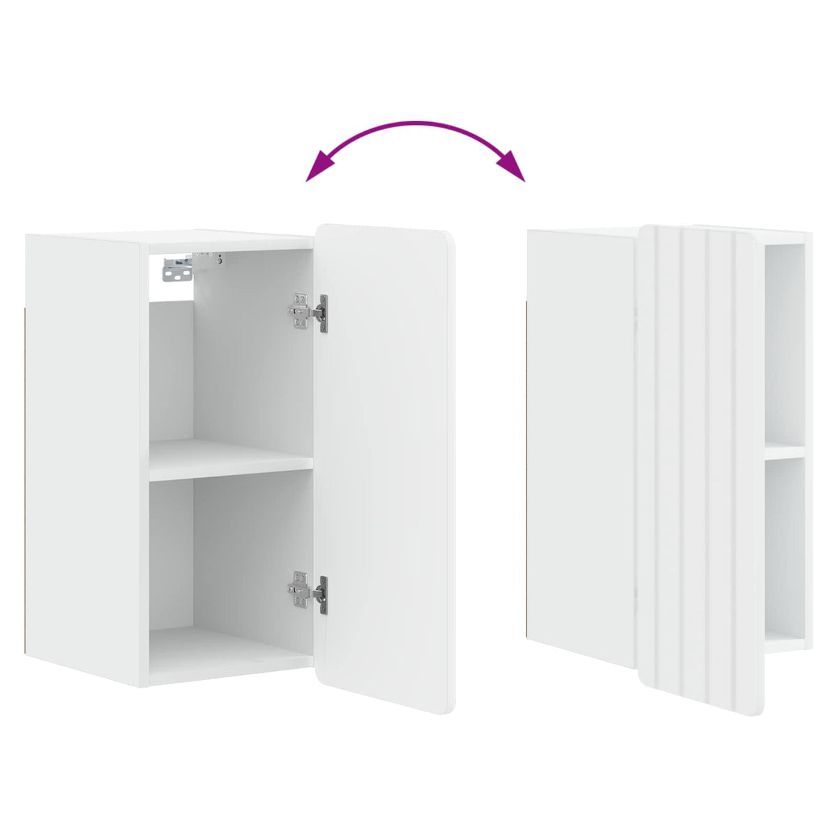 Badezimmer-Wandschrank ZWOLLE Weiß 30 x 31 x 63 cm