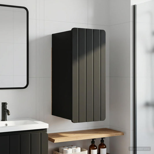 Badezimmer-Wandschrank ZWOLLE Schwarz 30 x 31 x 63 cm