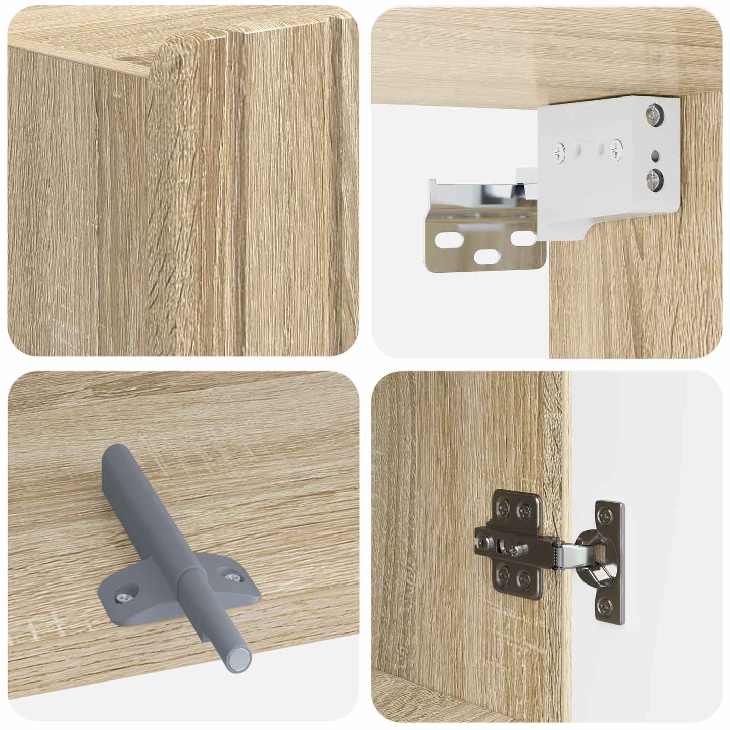 Badezimmer-Wandschrank ZWOLLE Sonoma-Eiche 30 x 31 x 63 cm