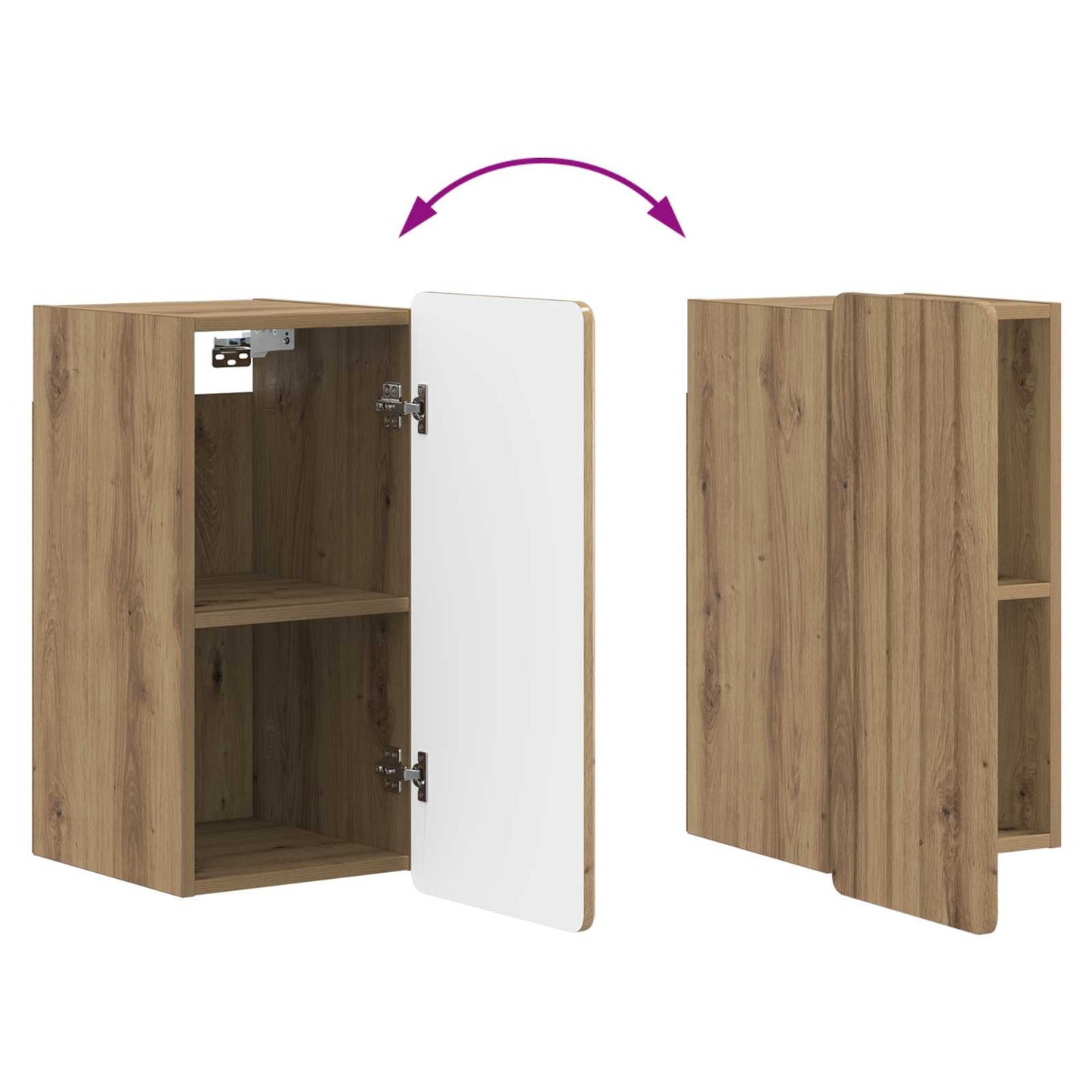 Badezimmer-Wandschrank ZWOLLE Artisan-Eiche 30 x 31 x 63 cm