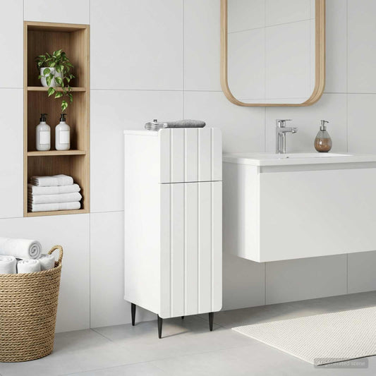 Badezimmer Aufbewahrungsschrank ZWOLLE Weiß 30 x 31 x 79,5 cm