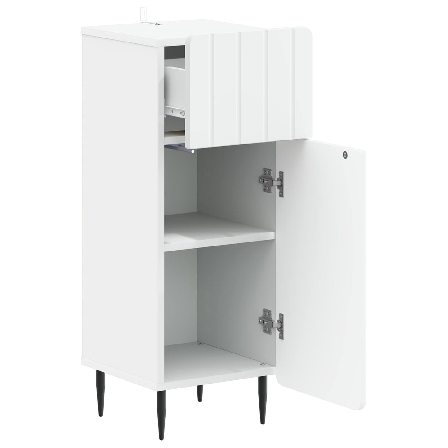 Badezimmer Aufbewahrungsschrank ZWOLLE Weiß 30 x 31 x 79,5 cm