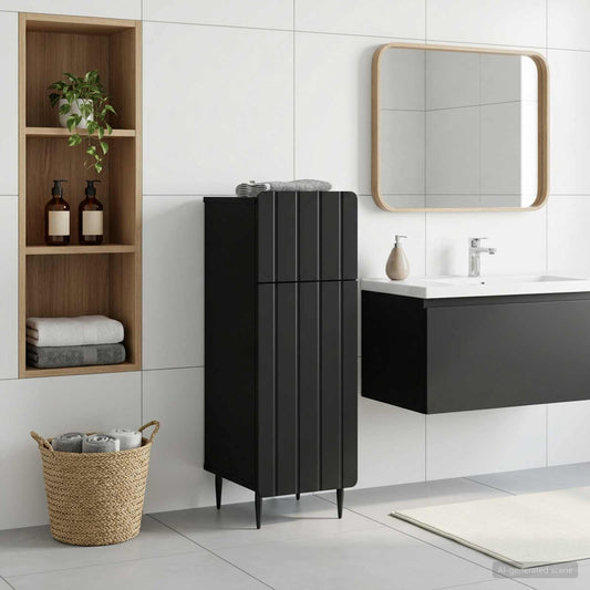 Badezimmer Aufbewahrungsschrank ZWOLLE Schwarz