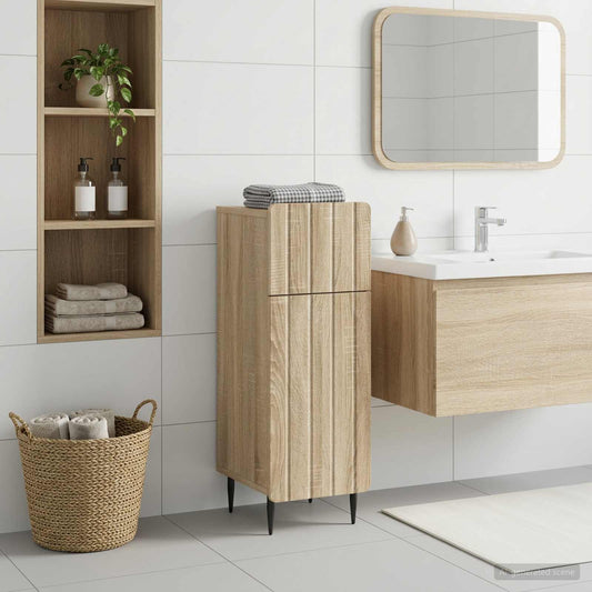 Badezimmer Aufbewahrungsschrank ZWOLLE Sonoma-Eiche