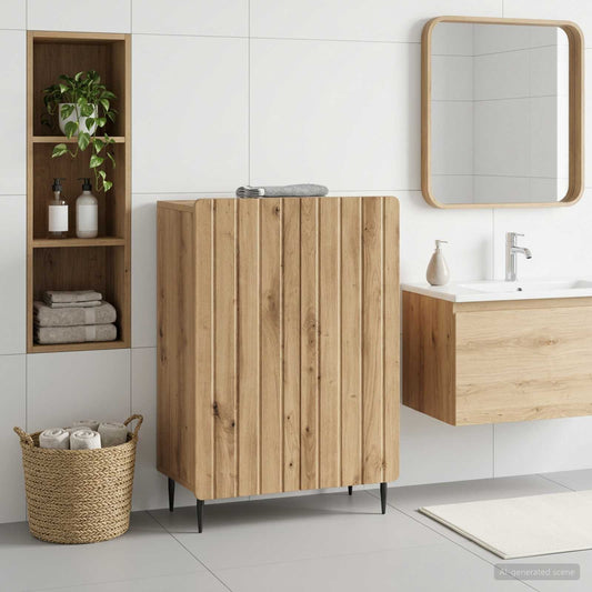 Badezimmer Aufbewahrungsschrank ZWOLLE Artisan-Eiche