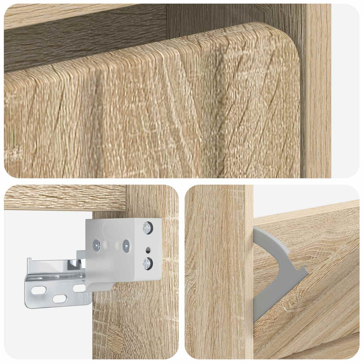 Wandmontierter Schuhschrank ZWOLLE 71 x 17 x 86 cm Sonoma-Eiche