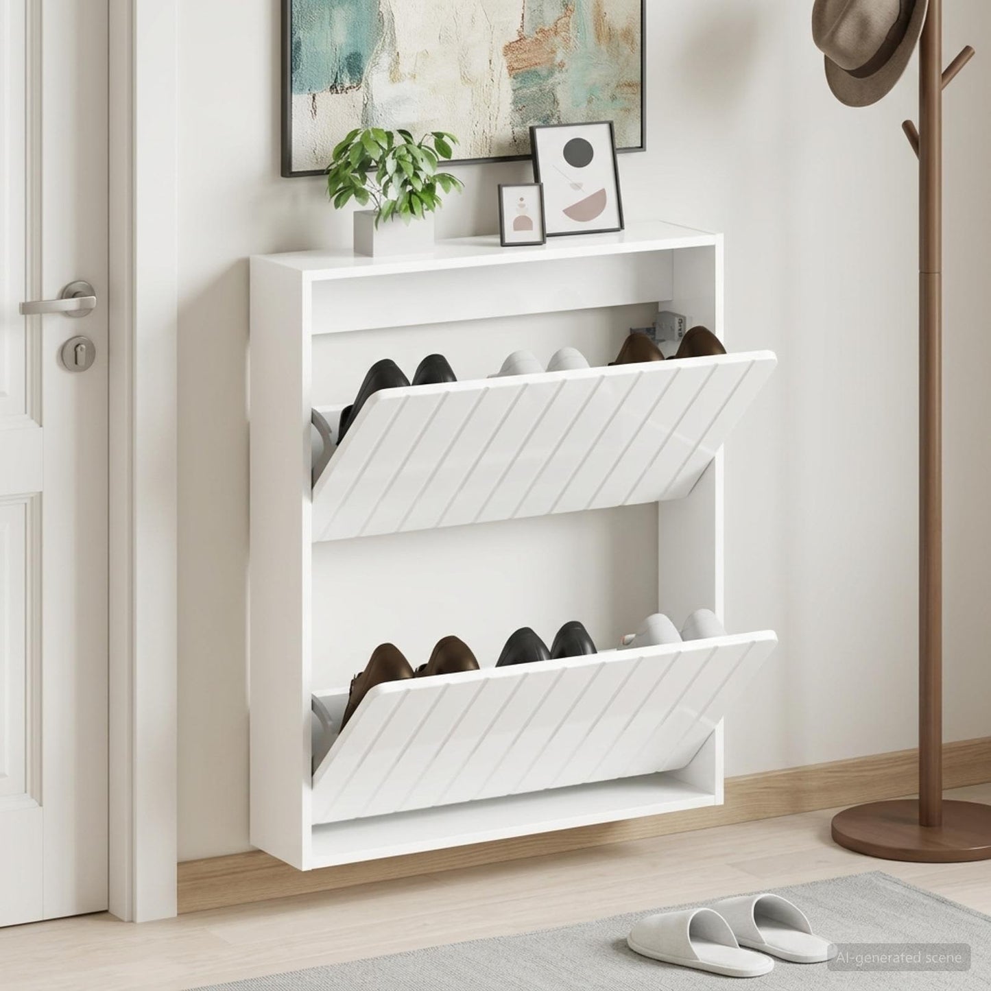 Wandmontierter Schuhschrank ZWOLLE 71 x 17 x 86 cm