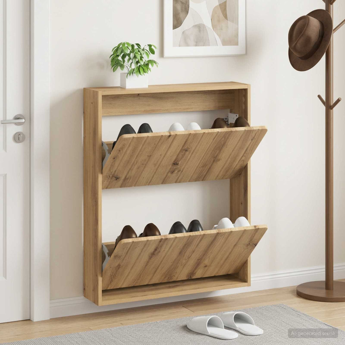 Wandmontierter Schuhschrank ZWOLLE 71 x 17 x 86 cm