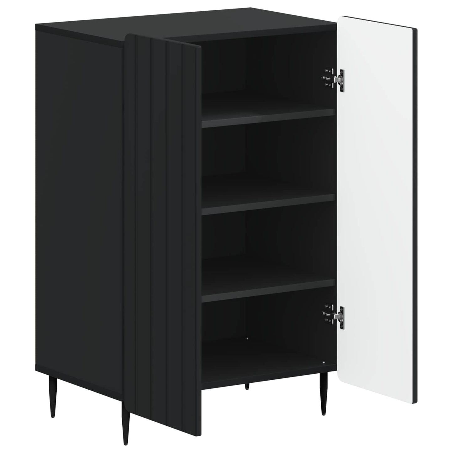 Schuhschrank ZWOLLE 59,5 x 39,5 x 91,5 cm Holzwerkstoff Schwarz