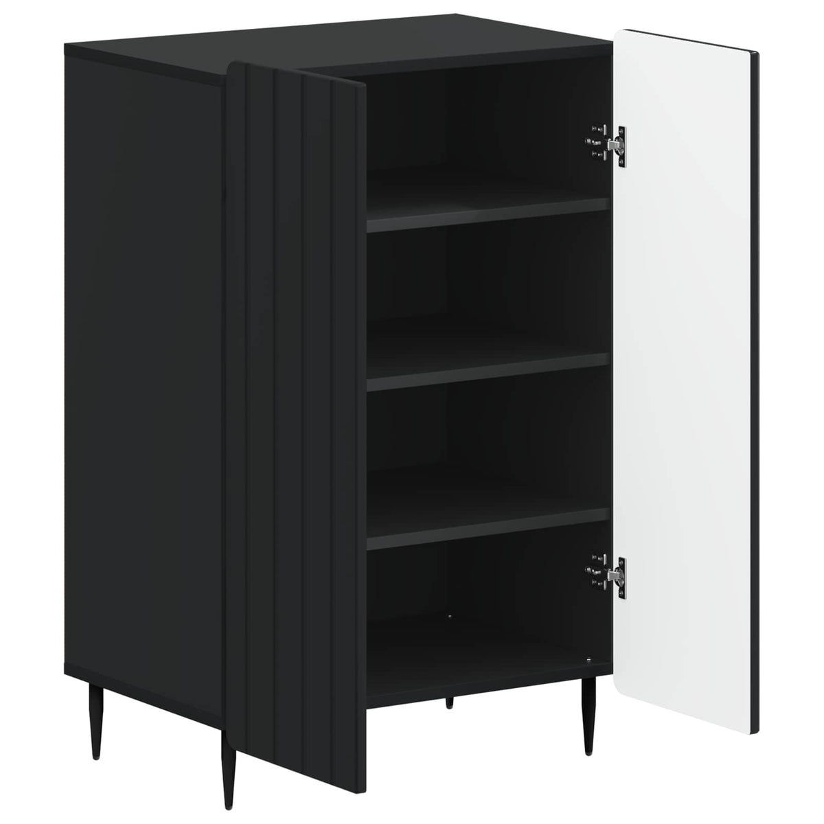 Schuhschrank ZWOLLE 59,5 x 39,5 x 91,5 cm Holzwerkstoff Schwarz
