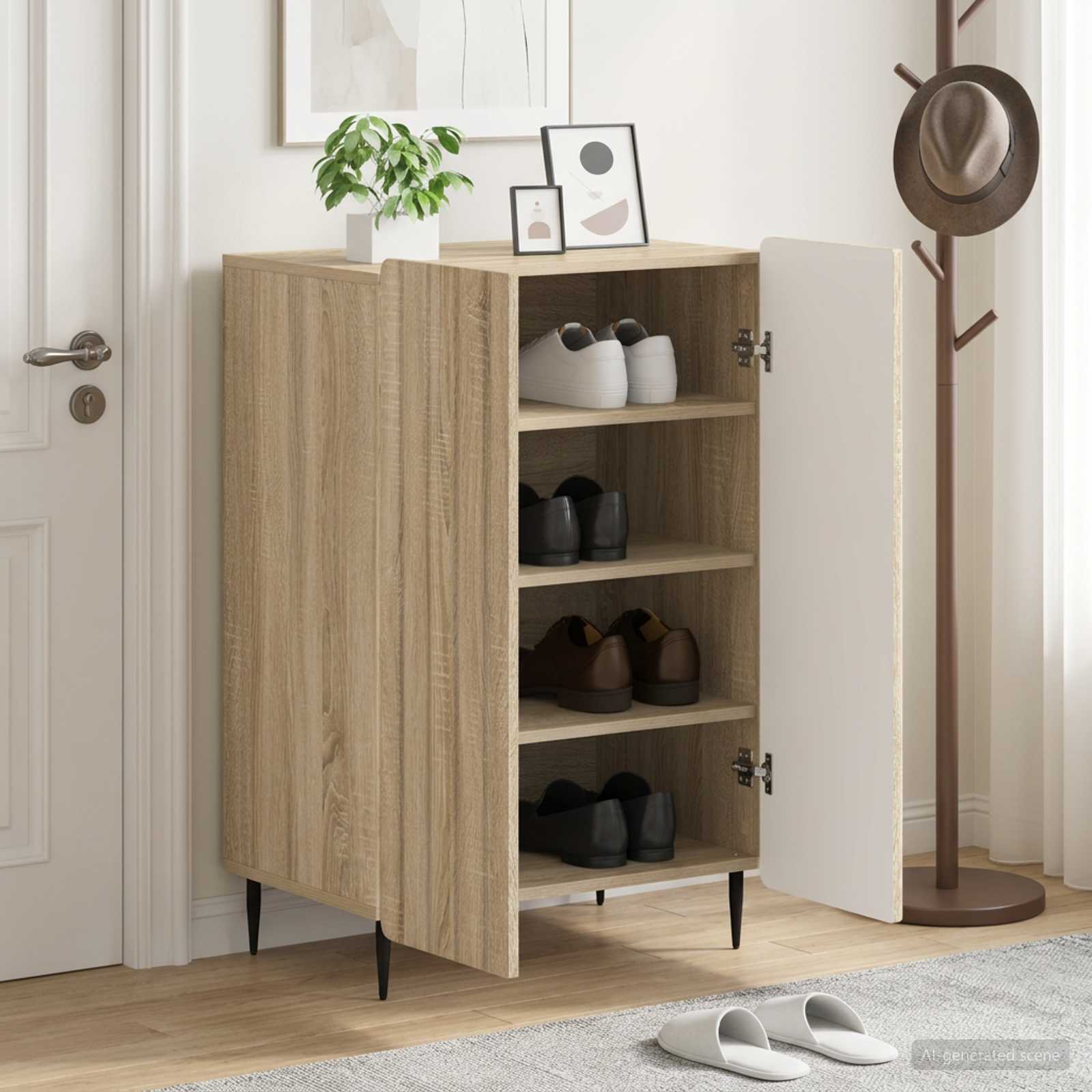 Schuhschrank ZWOLLE 59,5 x 39,5 x 91,5 cm Holzwerkstoff