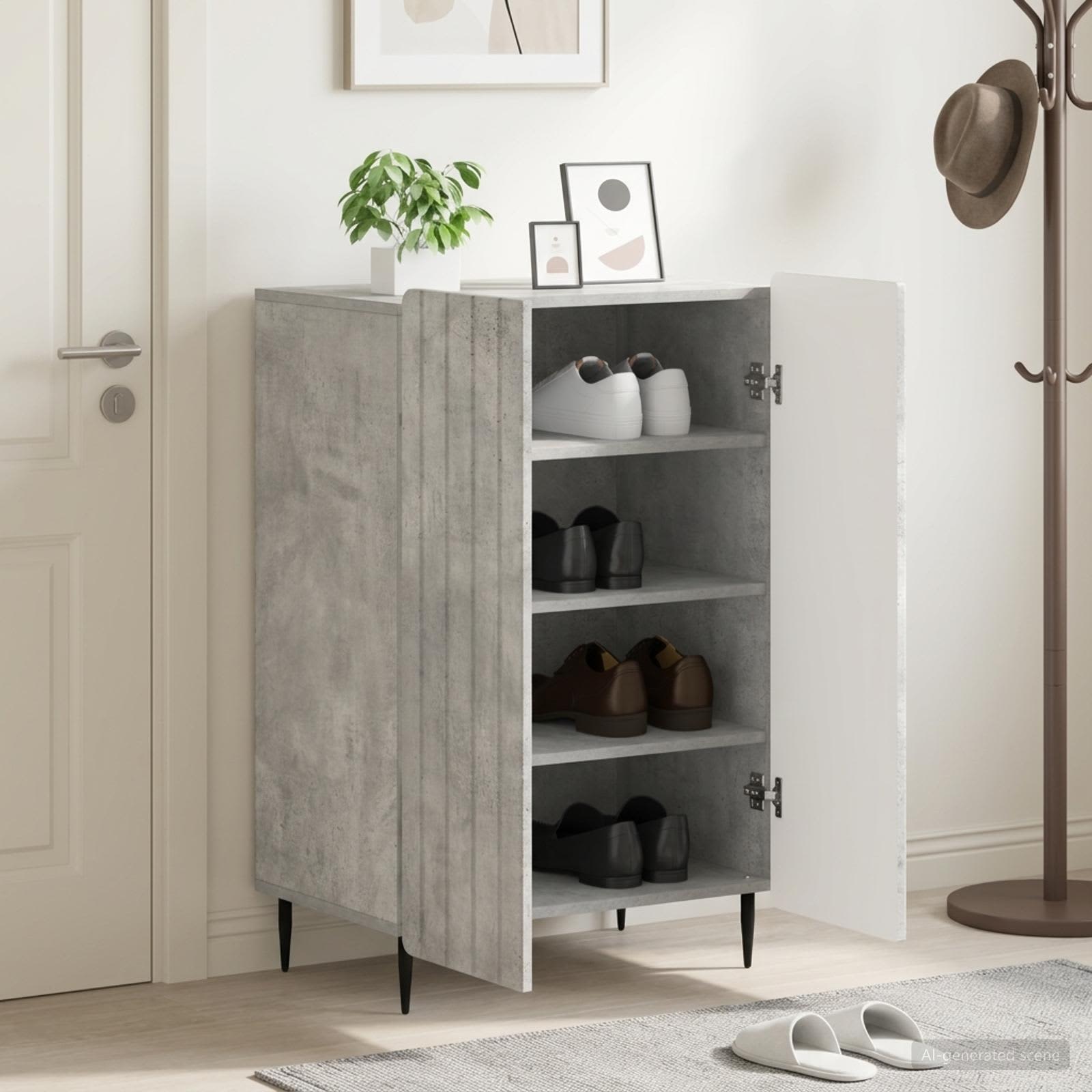 Schuhschrank ZWOLLE 59,5 x 39,5 x 91,5 cm Holzwerkstoff