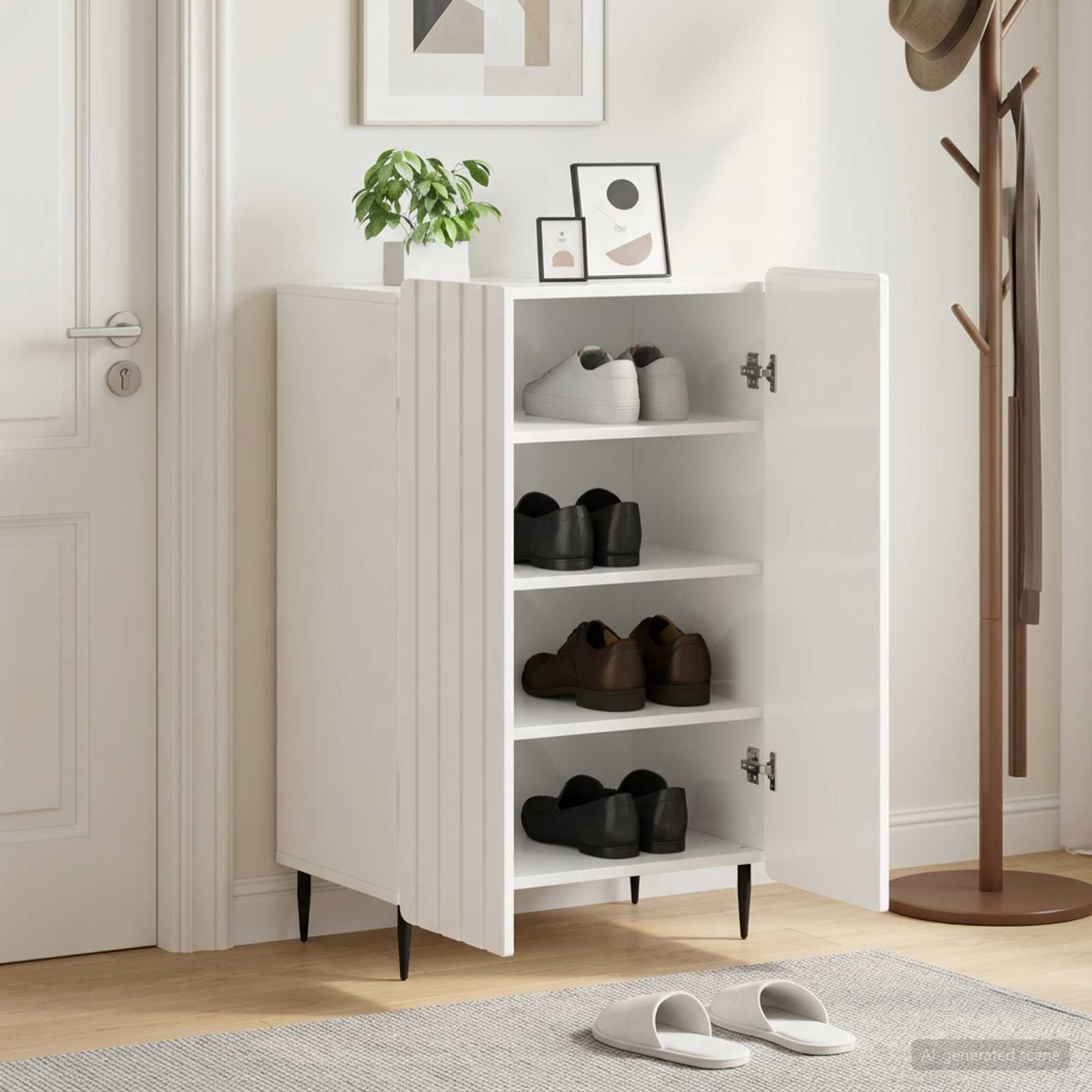 Schuhschrank ZWOLLE 59,5 x 39,5 x 91,5 cm Holzwerkstoff