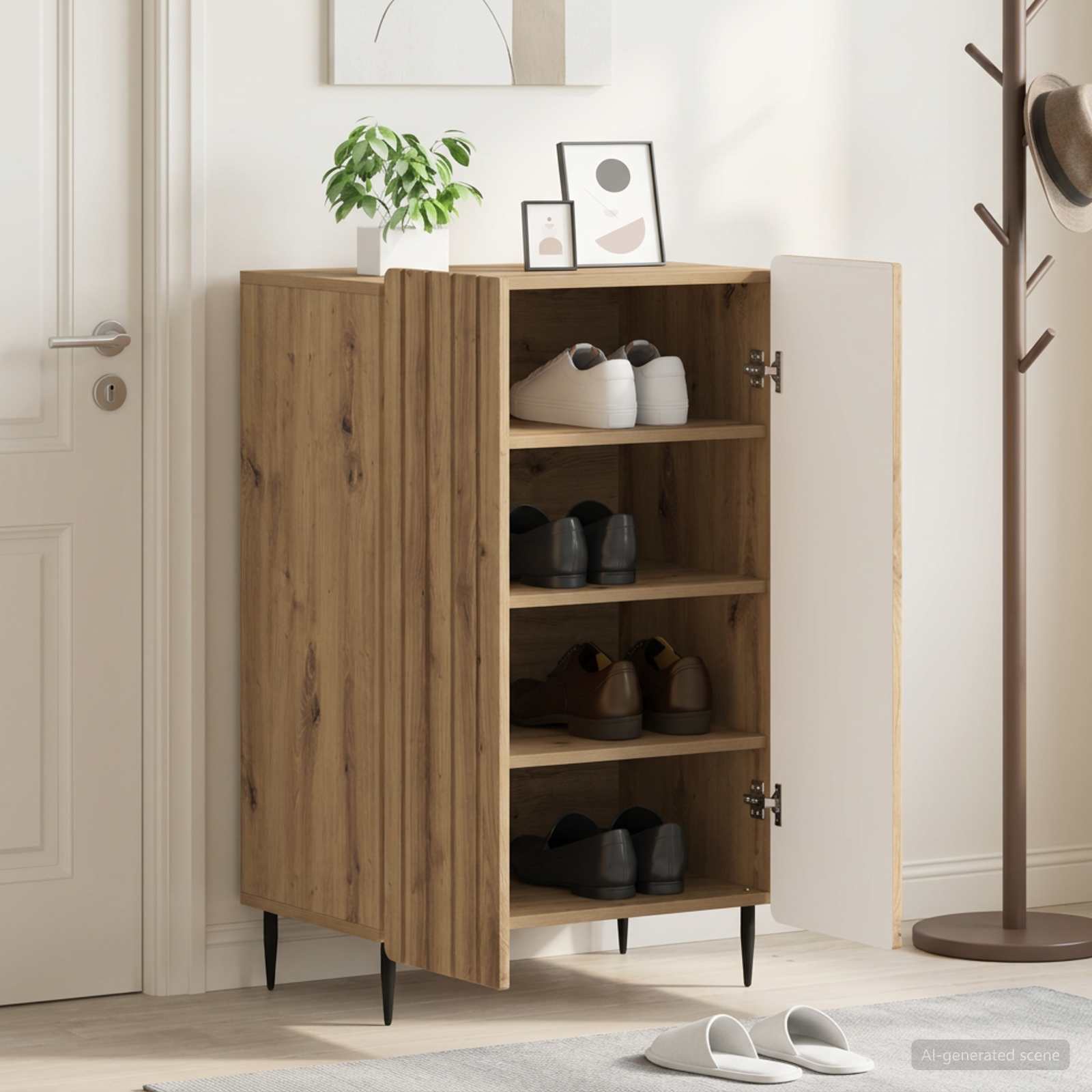 Schuhschrank ZWOLLE 59,5 x 39,5 x 91,5 cm Holzwerkstoff