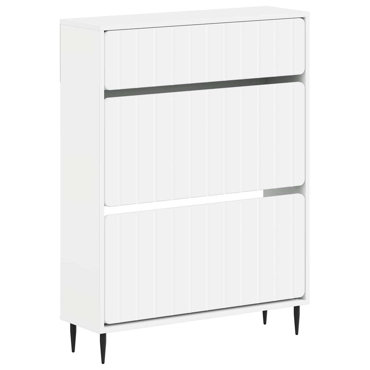 Schuhschrank ZWOLLE 78 x 24 x 103 cm Holzwerkstoff Weiß