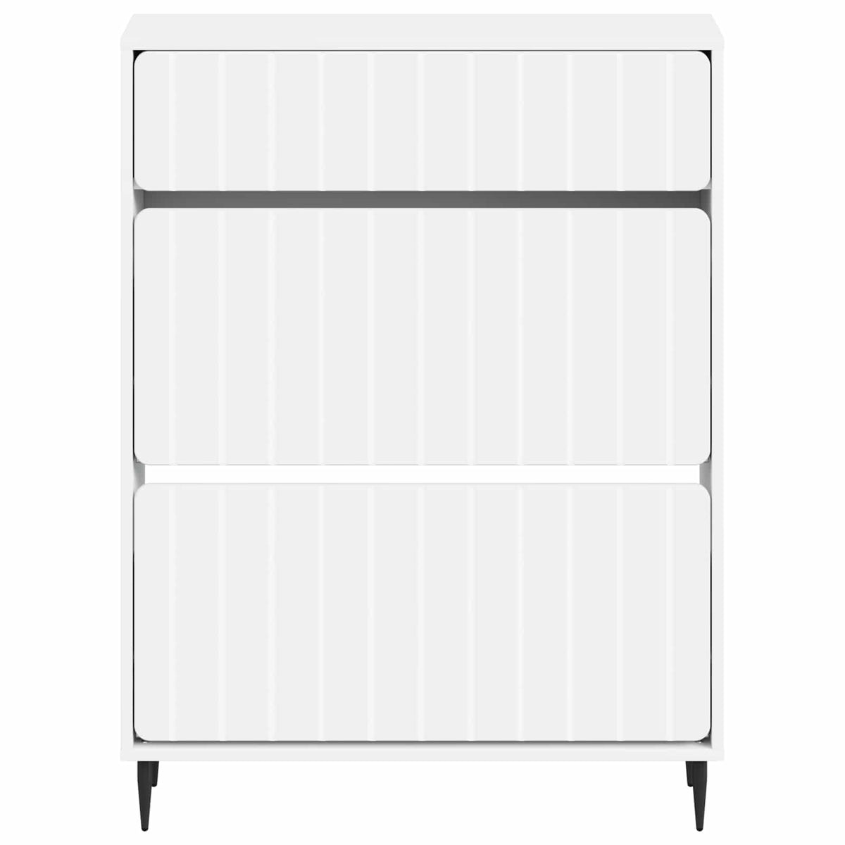 Schuhschrank ZWOLLE 78 x 24 x 103 cm Holzwerkstoff Weiß