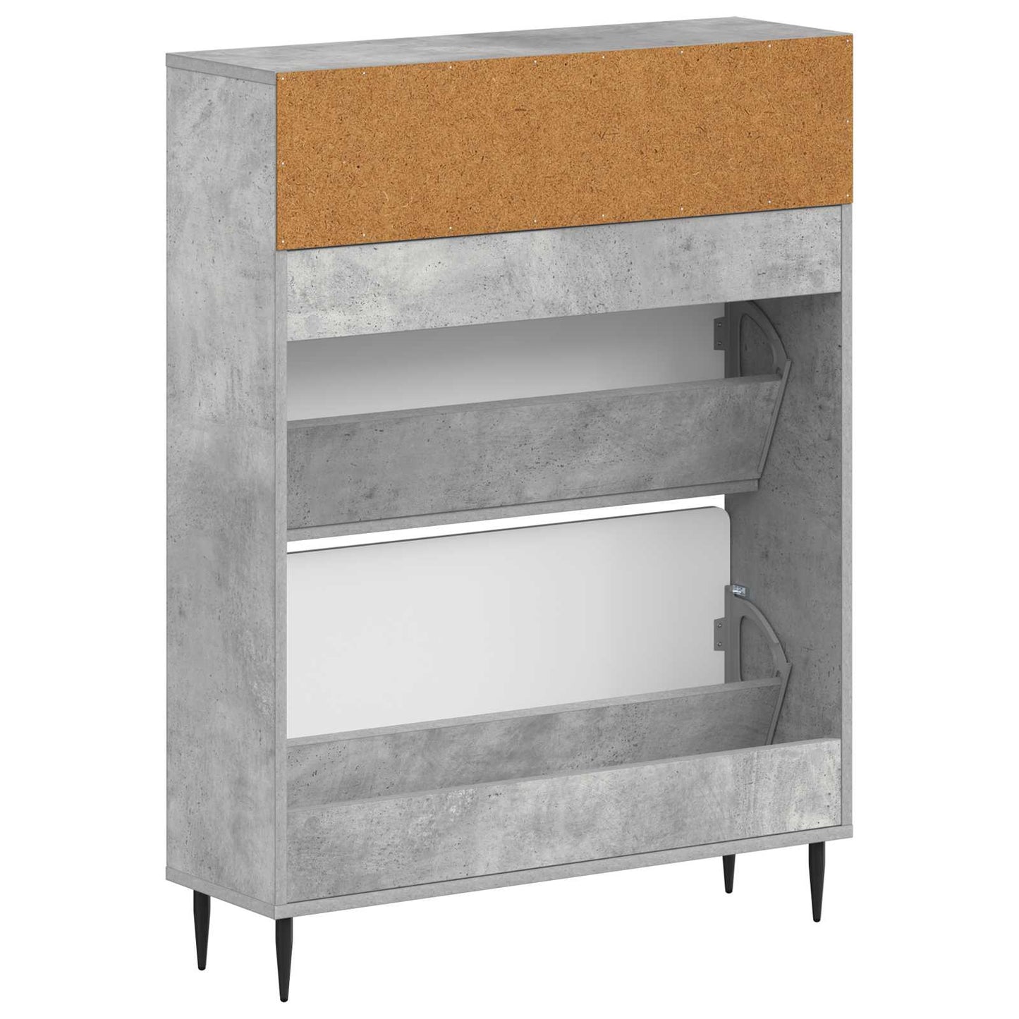 Schuhschrank ZWOLLE 78 x 24 x 103 cm Holzwerkstoff Betongrau