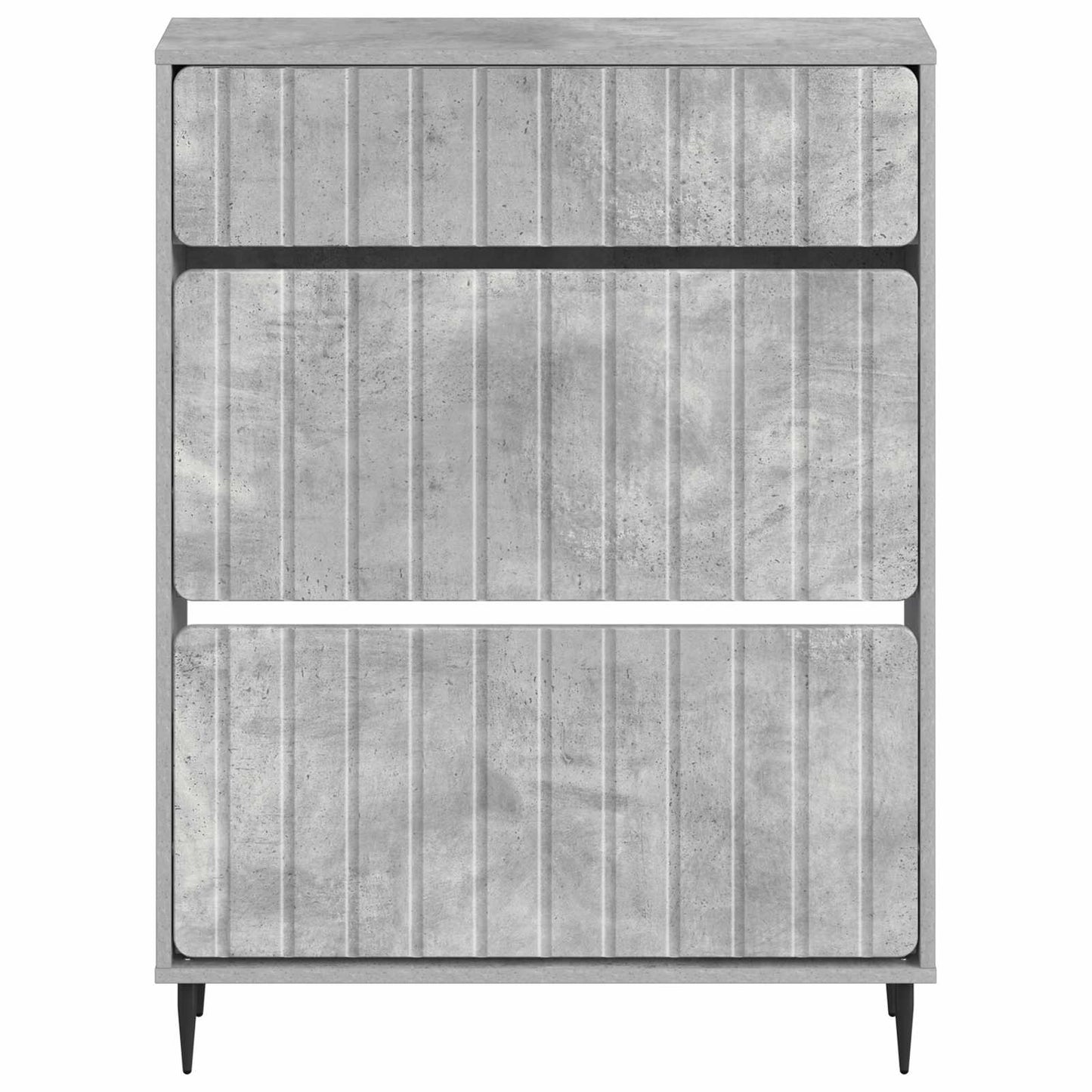 Schuhschrank ZWOLLE 78 x 24 x 103 cm Holzwerkstoff Betongrau