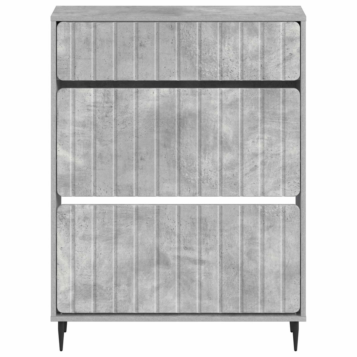Schuhschrank ZWOLLE 78 x 24 x 103 cm Holzwerkstoff Betongrau