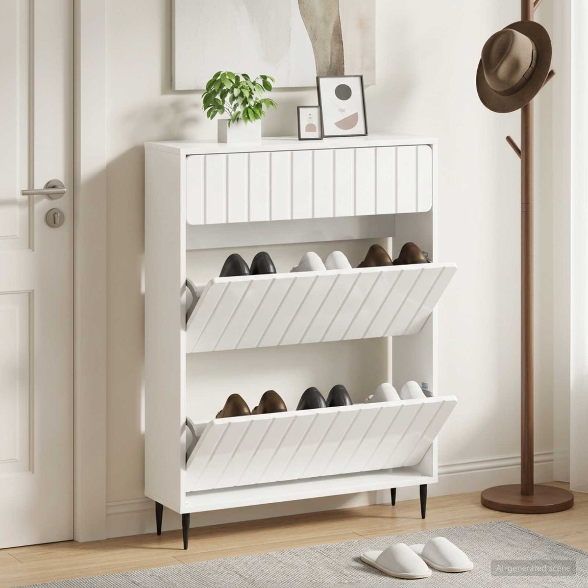 Schuhschrank ZWOLLE 78 x 24 x 103 cm Holzwerkstoff