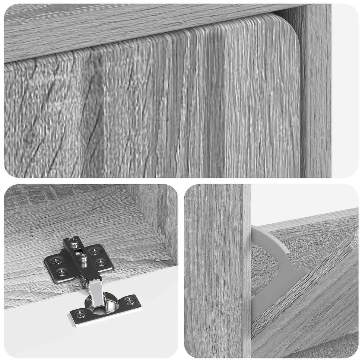 Schuhschrank ZWOLLE 78 x 24 x 103 cm Holzwerkstoff Sonoma-Grau