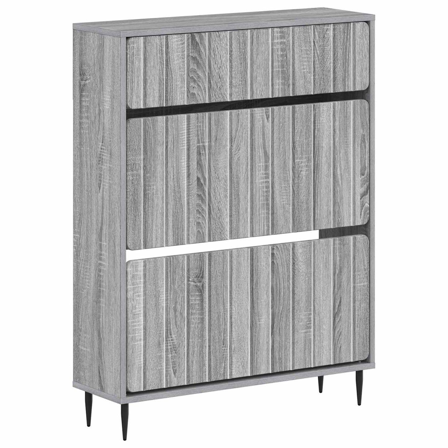Schuhschrank ZWOLLE 78 x 24 x 103 cm Holzwerkstoff Sonoma-Grau
