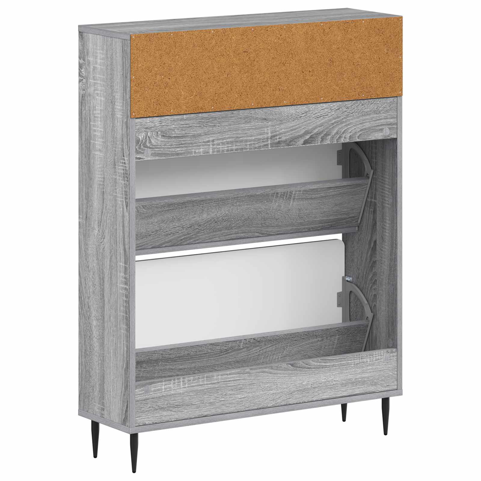 Schuhschrank ZWOLLE 78 x 24 x 103 cm Holzwerkstoff Sonoma-Grau