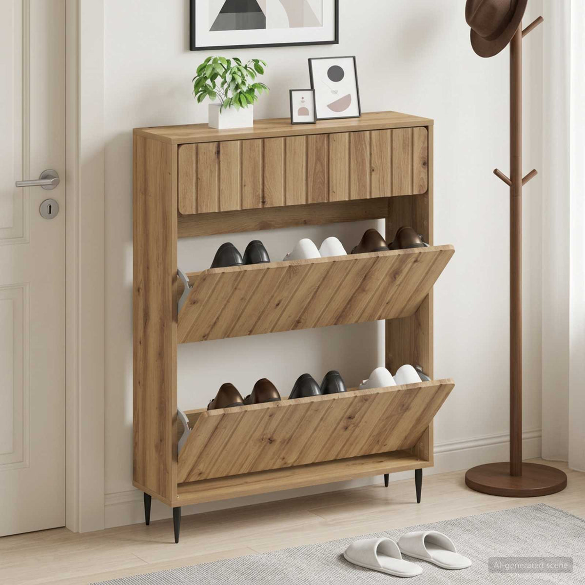 Schuhschrank ZWOLLE 78 x 24 x 103 cm Holzwerkstoff
