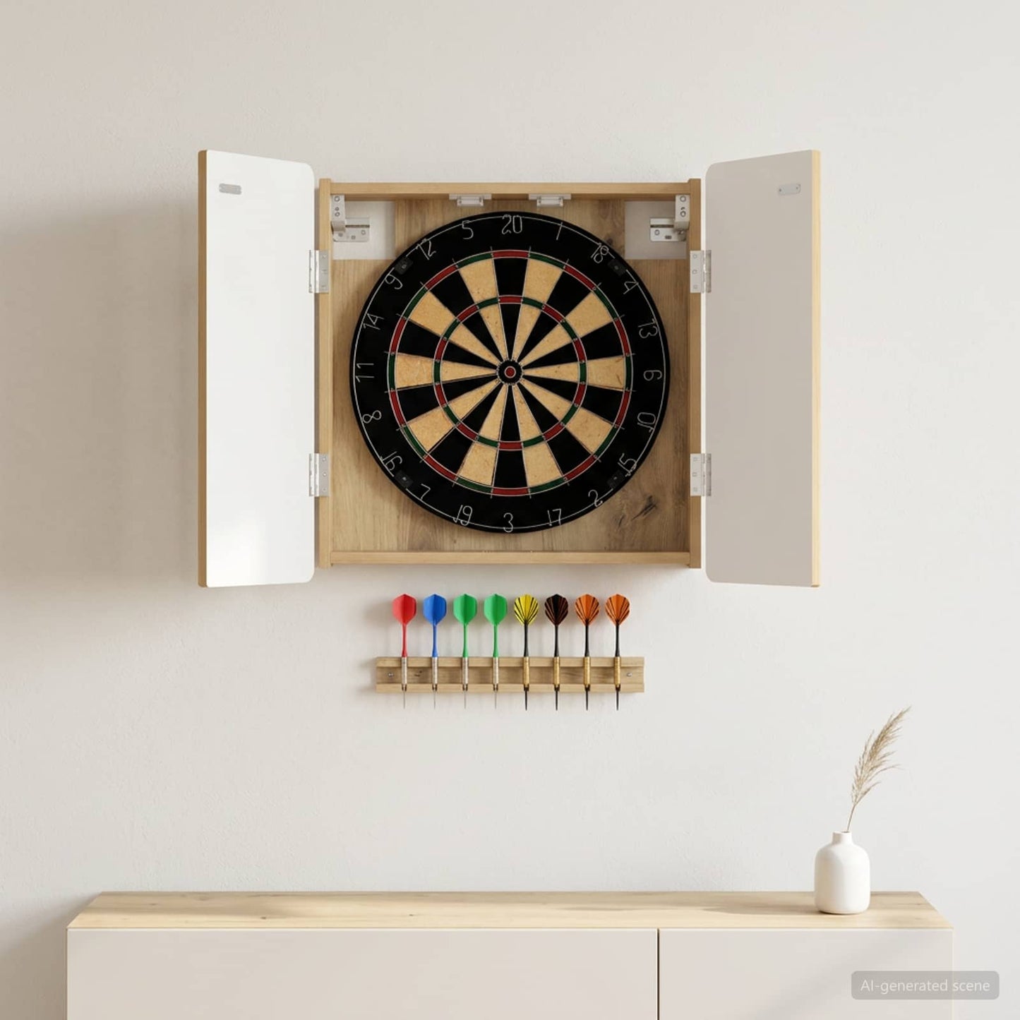 Dartboard Schrank ZWOLLE Artisan-Eiche 52,5 x 10,5 x 57,5 cm