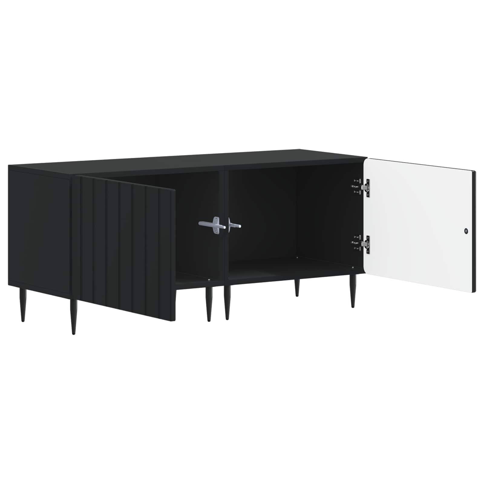 TV-Schrank Schwarz Holzwerkstoff